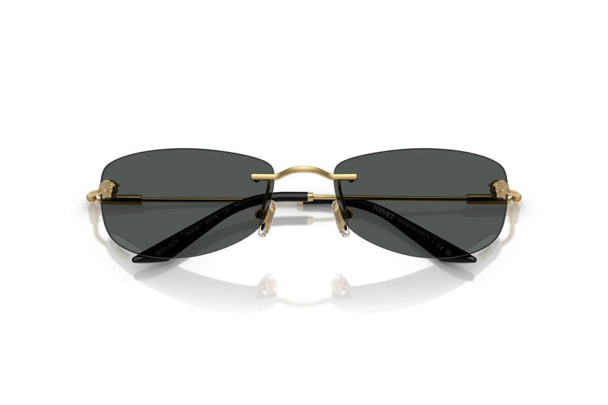 Versace Sunglasses VE2279 100287 60mm Gold / Dark Grey Lens