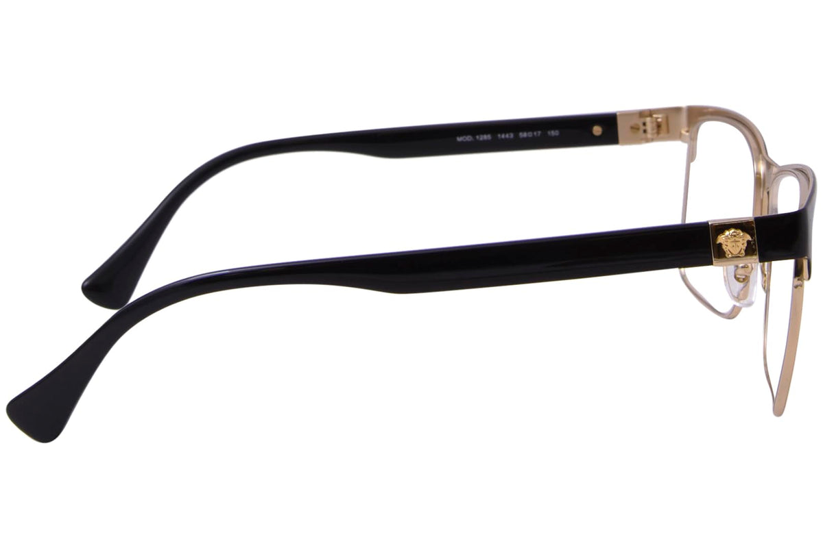 Versace VE1285 1443 Eyeglasses 58mm Black / Clear Demo Lens