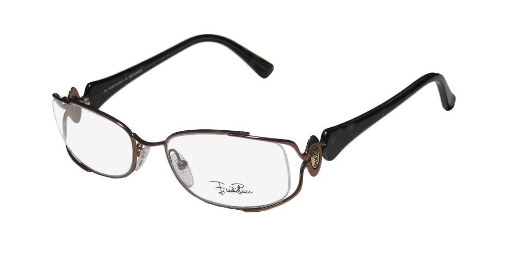 Emilio Pucci Eyeglasses EP2104 705 52mm Brown Havana / Demo Lens