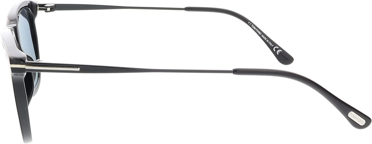 Tom Ford Arnaud FT0625 01D Sunglasses 53mm Shiny Black / Smoke Polarized Lens