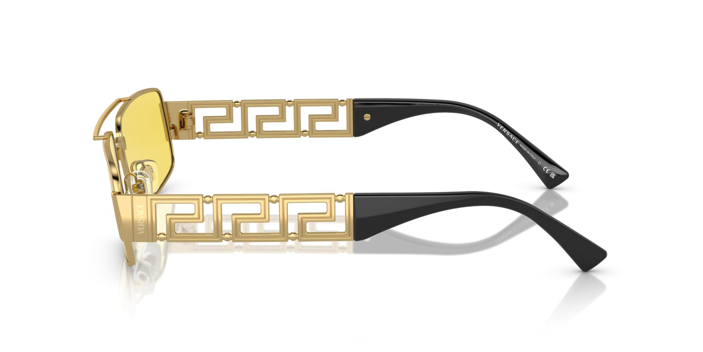 Versace Sunglasses VE2257 1002C9 60mm Gold / Yellow Mirror Red Lens