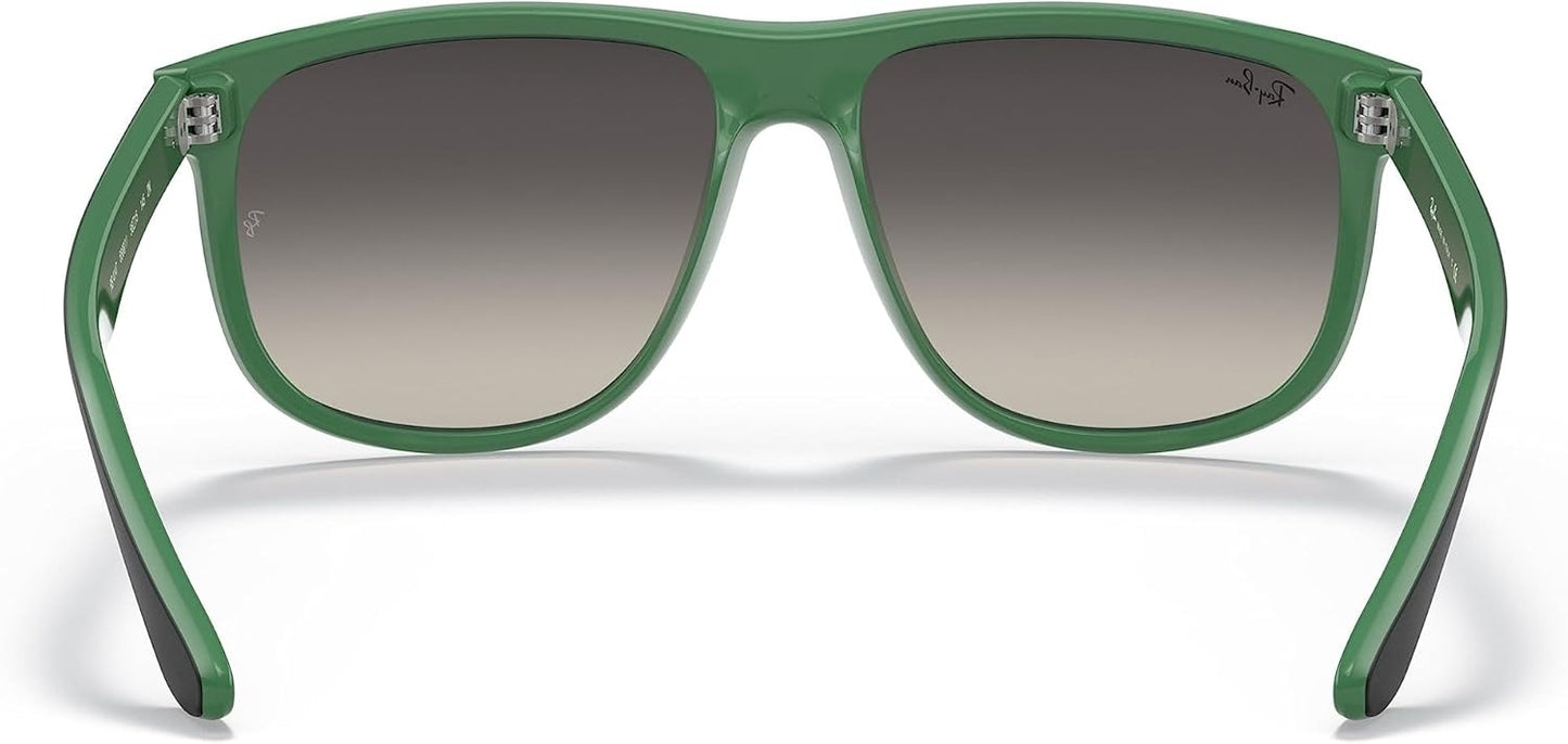 Ray-Ban RB4147 656811 Sunglasses 56mm Matte Black On Green / Grey Gradient Lens
