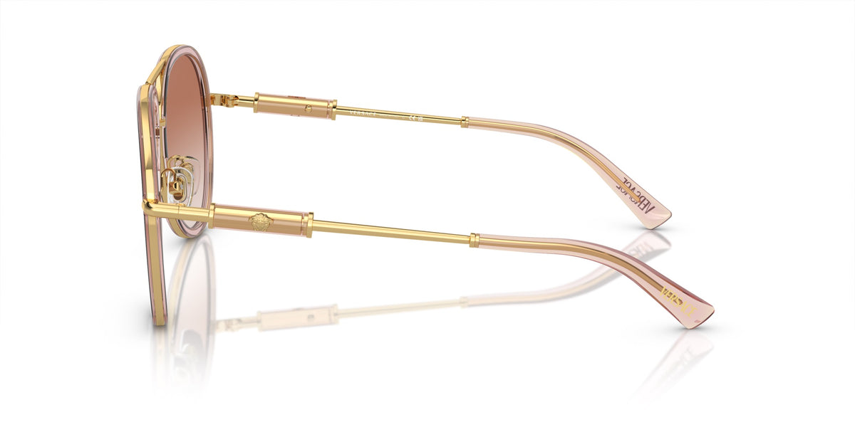 Versace Sunglasses VE2260 100213 60mm Brown Transparent / Pink Gradient Lens