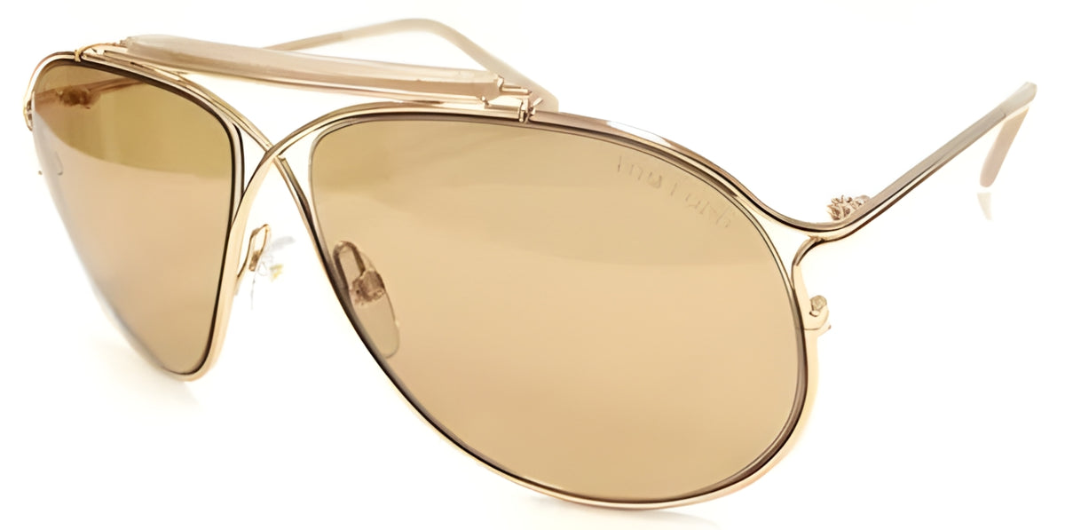 Tom Ford FT0193-MAGNUS 28E 61mm Sunglasses Champagne Gold / Light Brown Solid Lens