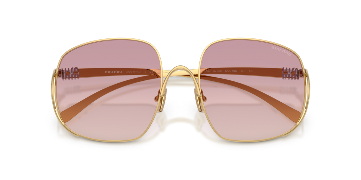 Miu Miu MUA57S 5AK40S 57mm Sunglasses Gold / Brown Dark Violet Gradient Lens - image 4