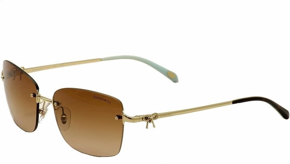 Tiffany &amp; Co Sunglasses TF3045 60213B 56mm Pale Gold / Gradient Brown Lens