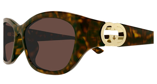 Gucci Sunglasses GG1826SK 002 57mm Havana / Brown Lens
