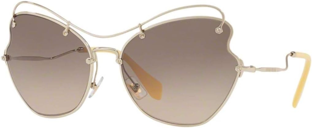 Miu Miu Sunglasses MU56RS ZVN3D0 61mm Pale Gold / Brown Gradient Lens