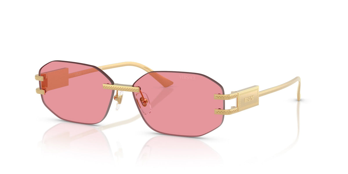 Versace Sunglasses VE2274 100284 58mm Gold / Pink Lens