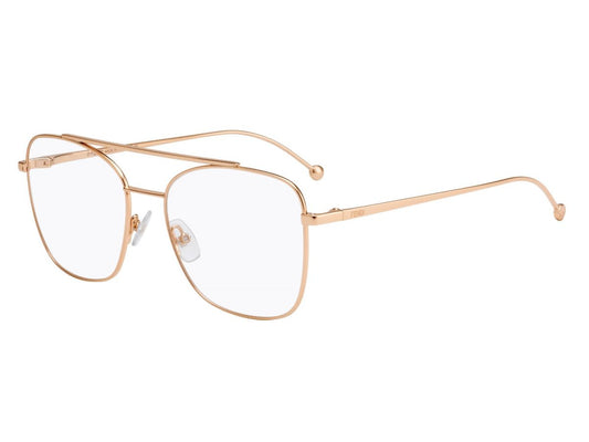 Fendi Eyeglasses FF0354 DDB 55mm Gold Copper / Demo Lens