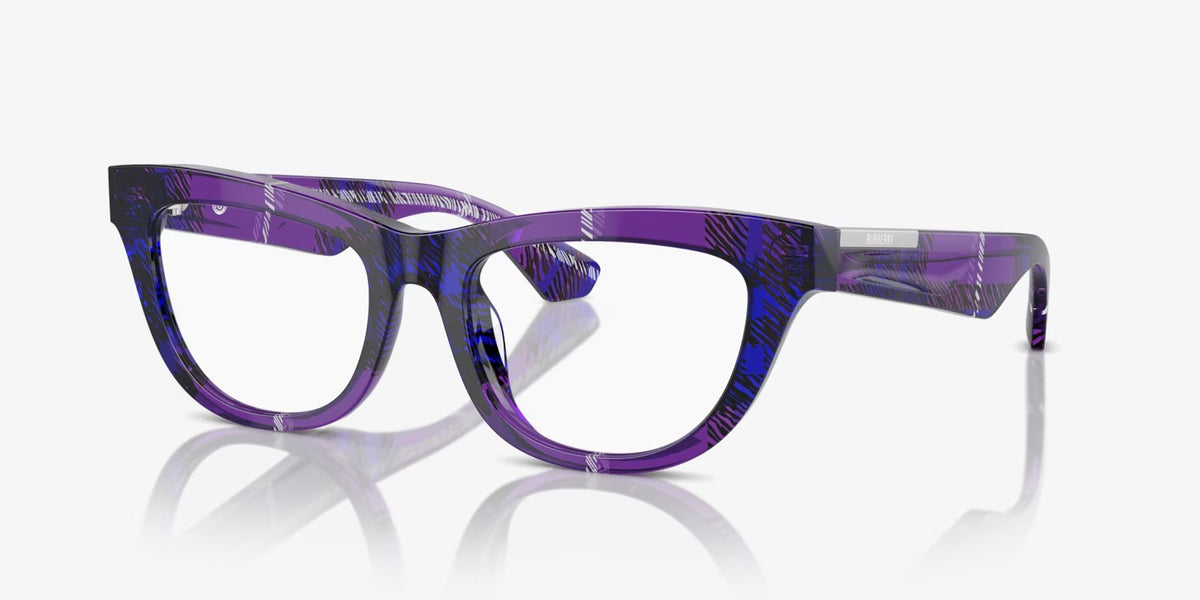 Burberry Eyeglasses BE2406U 4113 50mm Check Violet / Demo Lens