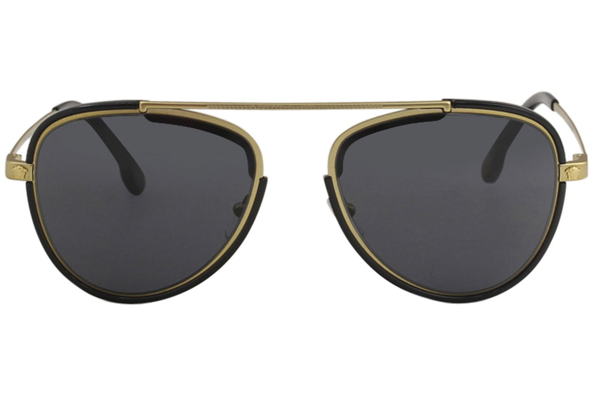 VERSACE Sunglasses VE2193 1428/87 56mm Tribute Gold-Black / Grey Lens