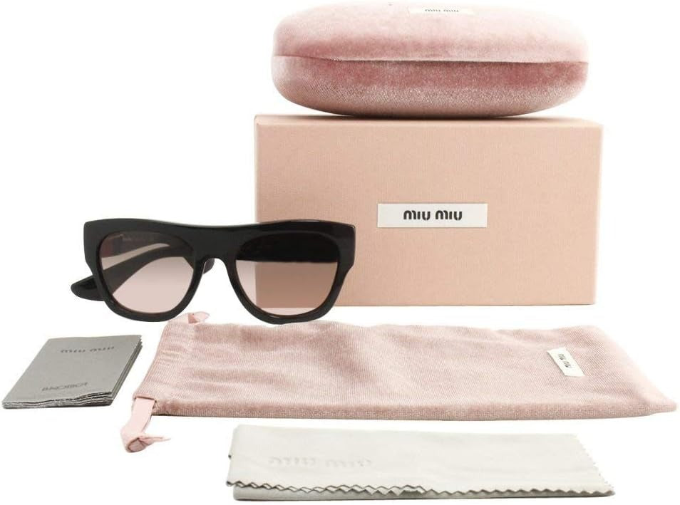 Miu Miu Sunglasses MU05PS 1AB1E2 52mm Black-Red / Grey Red Gradient Lens