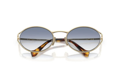 Miu Miu Sunglasses MU 52YS ZVN80O 54mm Pale Gold/Clear Gradient Light Blue Lens