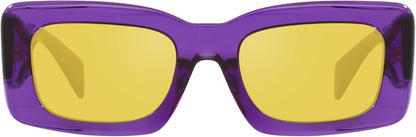 Versace VE4444U 5408V9 Sunglasses 54mm Transparent Violet / Yellow Mirror Lens