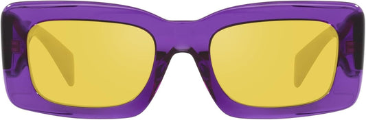 Versace VE4444U 5408V9 Sunglasses 54mm Transparent Violet / Yellow Mirror Lens