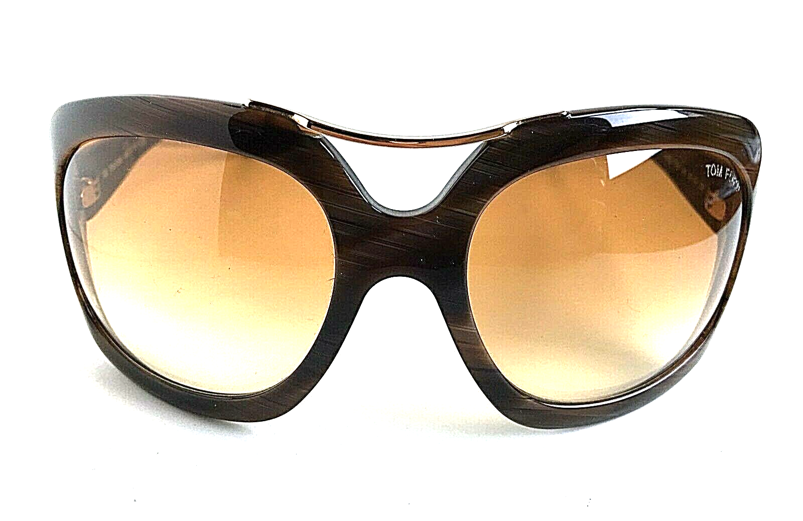 Tom Ford Camilla Sunglasses TF24 400 62mm Brown Horn / Brown Gradient Lens