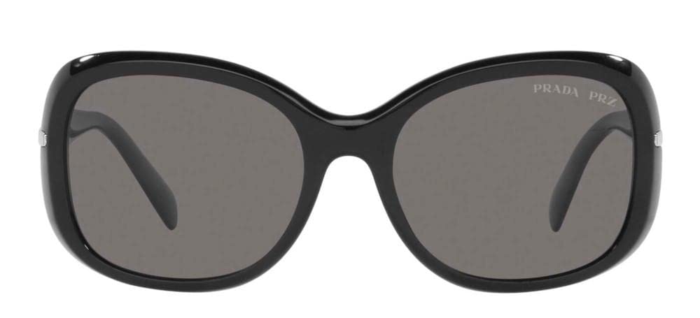 Prada Sunglasses PR04ZS 1AB5Z1 57mm Black / Polarized Dark Grey Lens