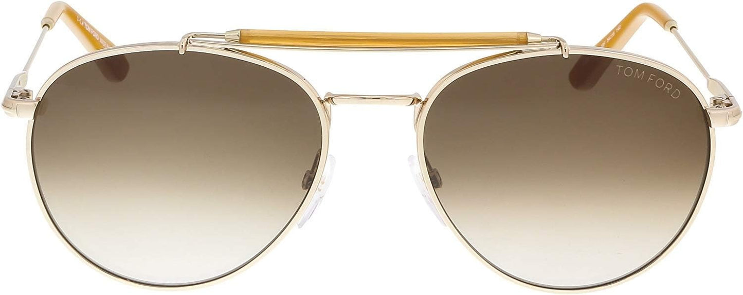 Tom Ford Colin TF 338 28F Aviator Sunglasses Gold / Brown Gradient Lens