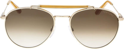 Tom Ford Colin TF 338 28F Aviator Sunglasses Gold / Brown Gradient Lens