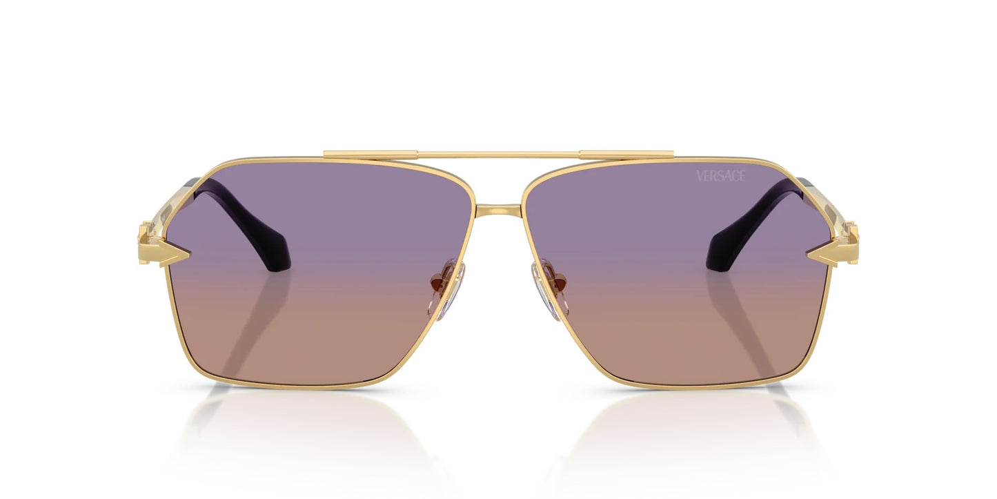 Versace Sunglasses VE2284 1002EL 63mm Gold / Orange Violet Gradient Lens