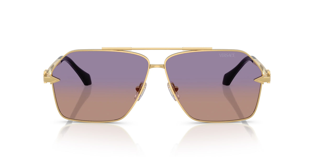 Versace Sunglasses VE2284 1002EL 63mm Gold / Orange Violet Gradient Lens