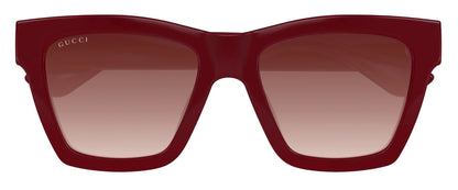Gucci GG1714S 003 Square Sunglasses 54mm Burgundy / Red Gradient Lens