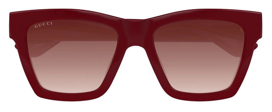 Gucci GG1714S 003 Square Sunglasses 54mm Burgundy / Red Gradient Lens