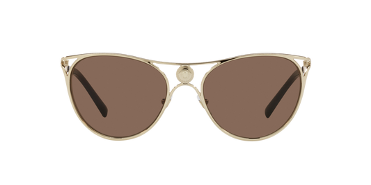 Versace Sunglasses VE2237 125273 57mm Pale Gold / Dark Brown Lens