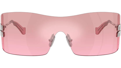 Miu Miu MU B53S 1BC70Y Sunglasses Silver / Pink Mirror Silver Gradient Lens