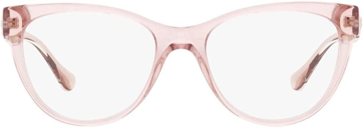 Versace Eyeglasses VE3304 5339 53mm Transparent Pink / Clear Demo Lens