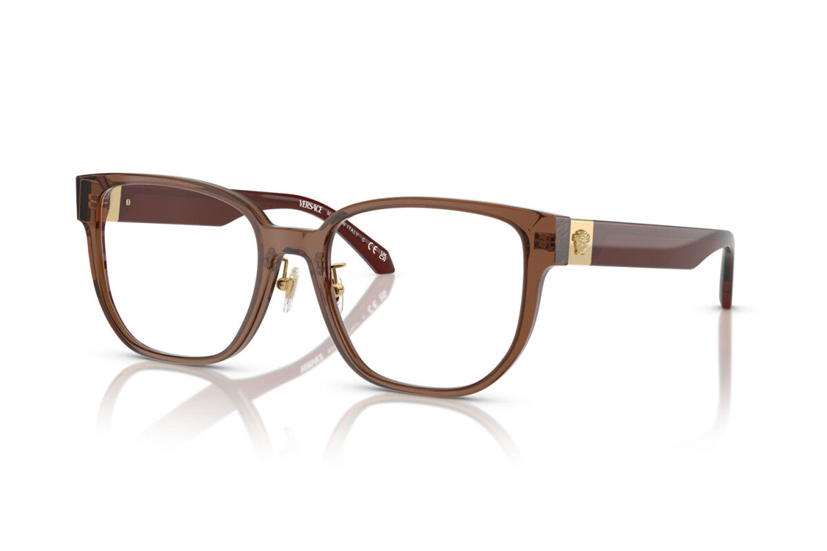 Versace Eyeglasses VE3360D 5028 54mm Dark Transparent Brown / Demo Lens