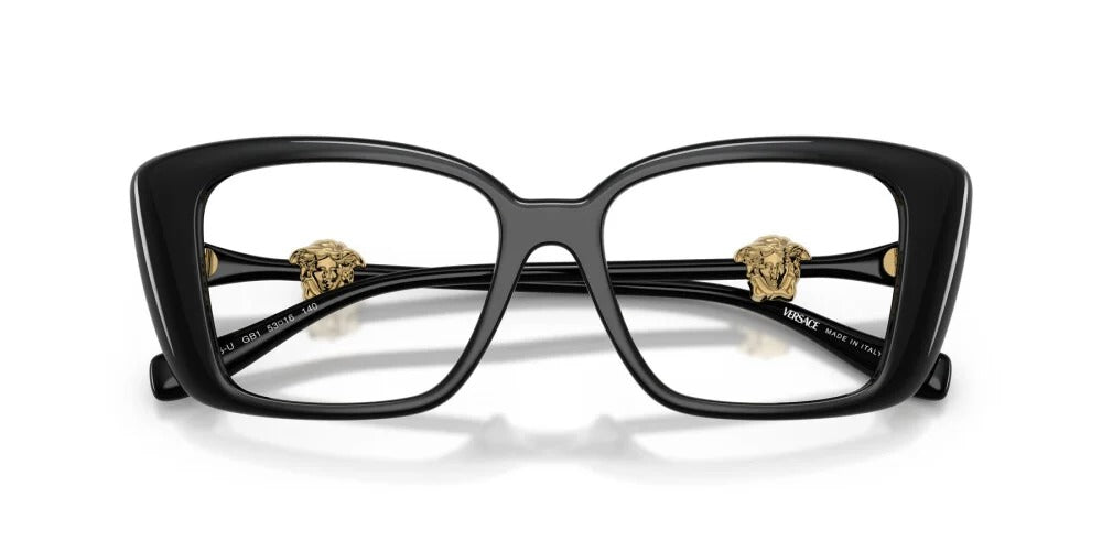 Versace VE3385U GB1 Eyeglasses 53mm Black / Clear Demo Lens