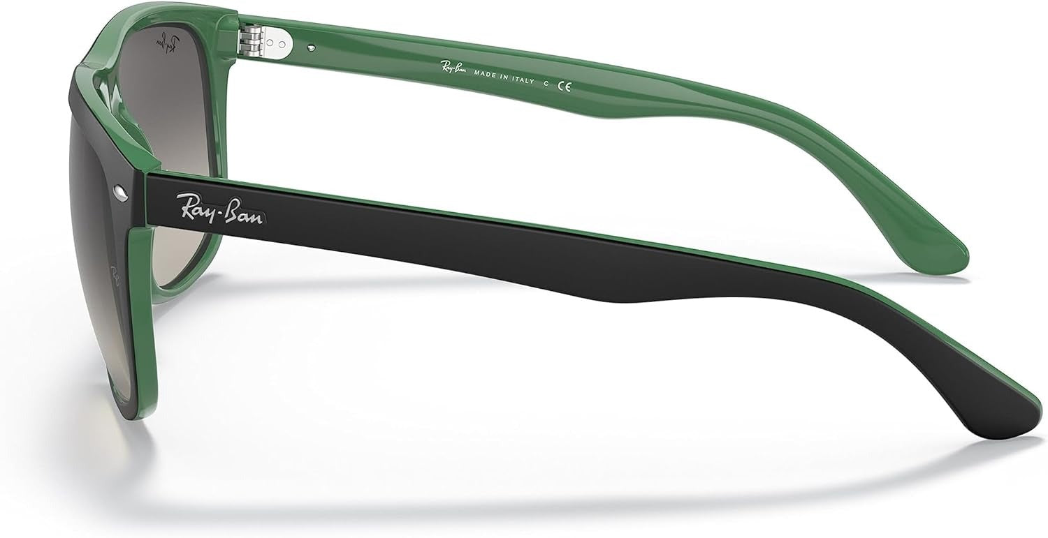 Ray-Ban RB4147 656811 Sunglasses 56mm Matte Black On Green / Grey Gradient Lens