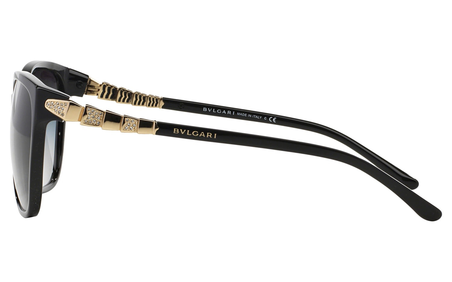 Bvlgari BV8136B 5018G Sunglasses 57mm Black / Grey Gradient Lens