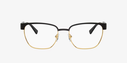 Versace VE1264 1436 Eyeglasses 54mm Black Gold / Clear Demo Lens