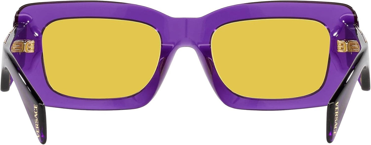 Versace VE4444U 5408V9 Sunglasses 54mm Transparent Violet / Yellow Mirror Lens