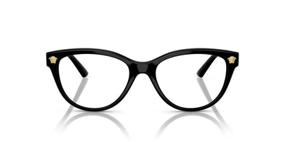 Versace VE3365U GB1 Eyeglasses 52mm Black / Clear Demo Lens