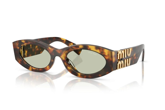 Miu Miu Sunglasses MU11WS 14L50O 54mm Honey Havana / Light Green Lens
