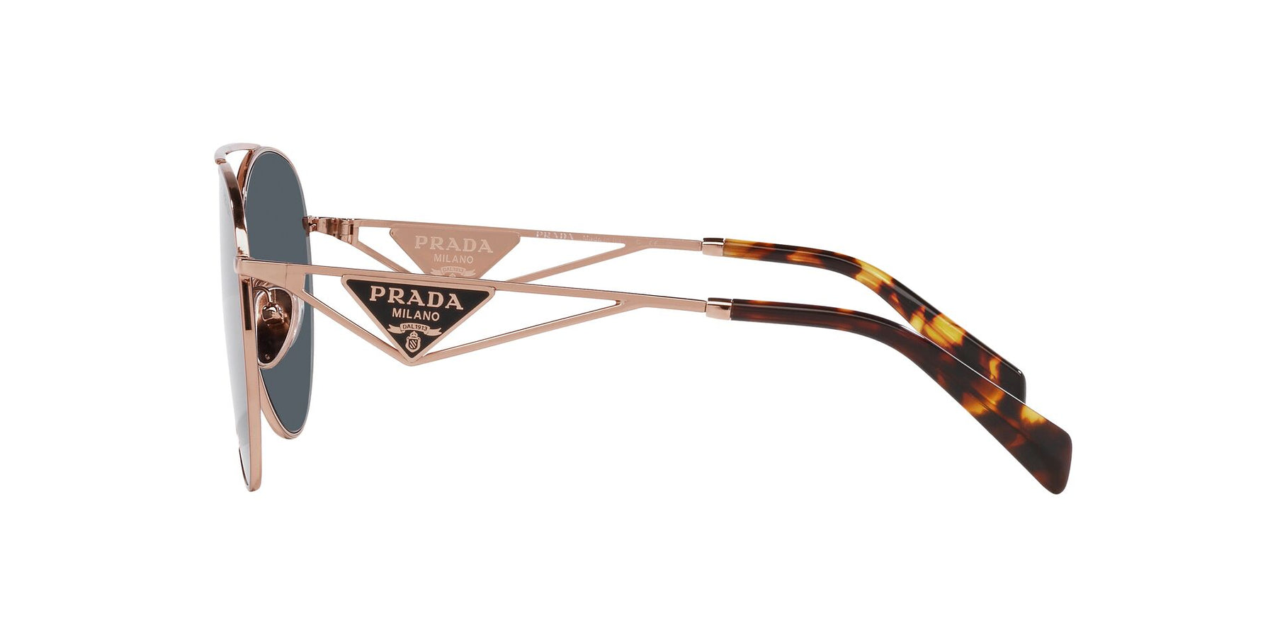 Prada Sunglasses PR73ZS SVF09T 61mm Oro Rosa / Dark Grey Lens