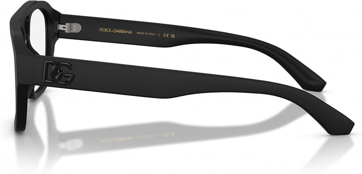 Dolce & Gabbana DG3415 525 Eyeglasses 55mm Matte Black / Clear Demo Lens