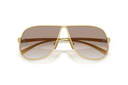 Miu Miu MU A56S 5AK90L Pilot Sunglasses 56mm Gold / Brown Gradient Lens