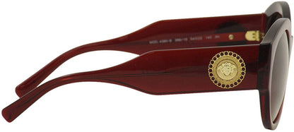 Versace VE4380B 388/13 54mm Oval Sunglasses Burgundy / Brown Gradient Lens