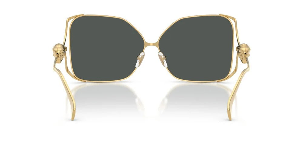 Versace VE2288 100287 Sunglasses 62mm Gold / Dark Grey Solid Lens