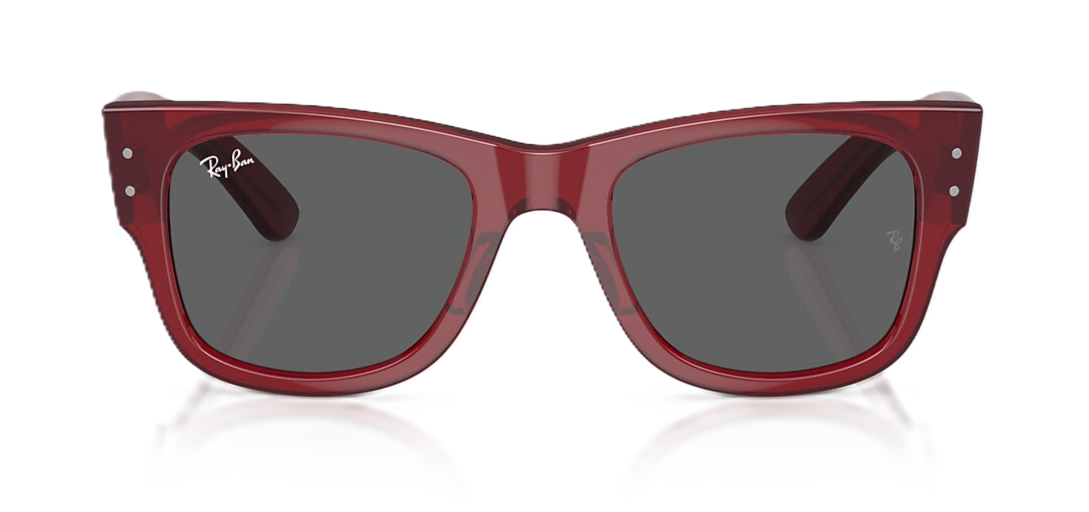 Ray-Ban RB0840SF 6679B1 Sunglasses 52mm Transparent Red / Dark Grey Lens