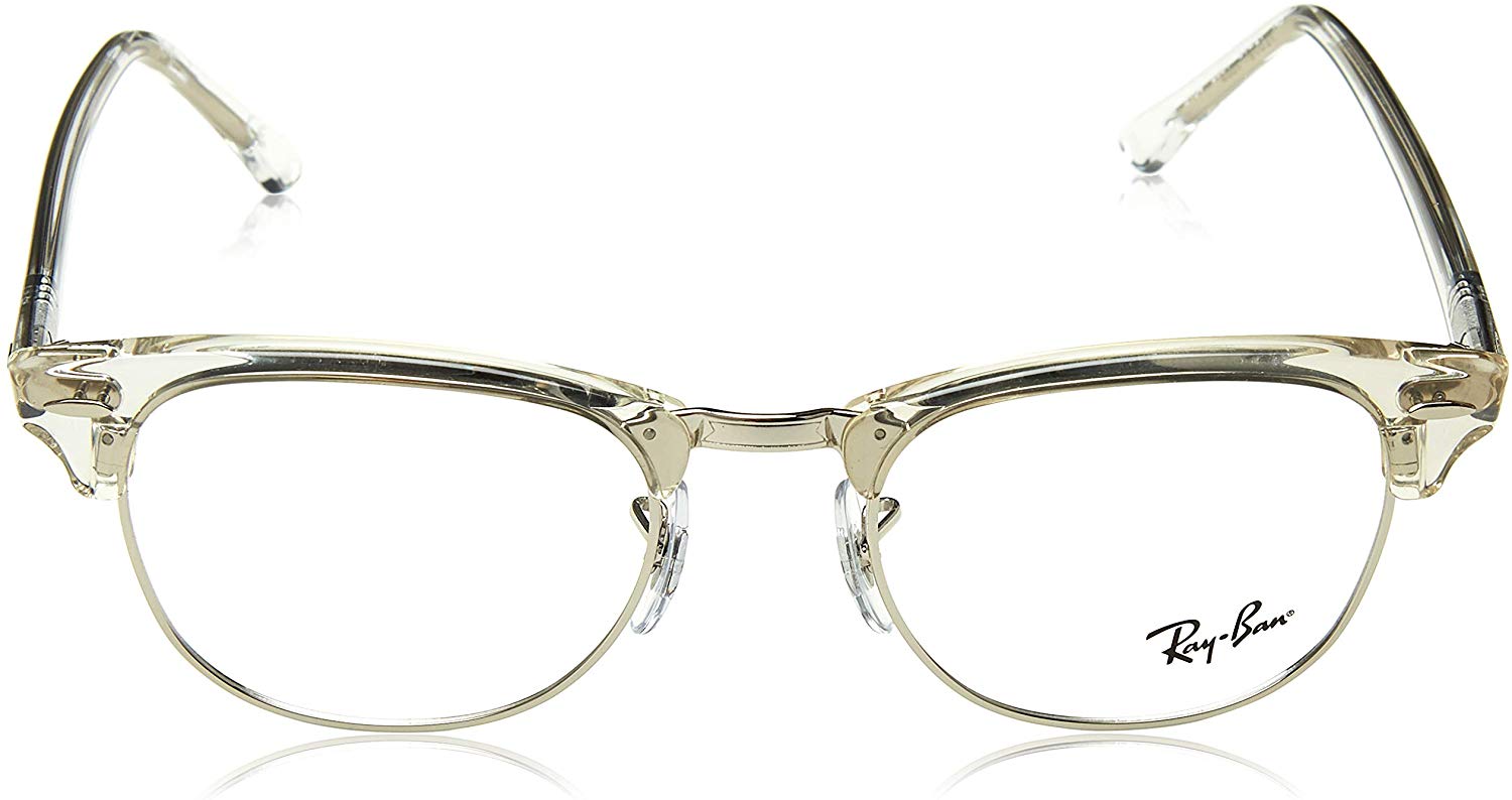 Ray-Ban RX5154 2001 Eyeglasses 53mm White Transparent / Clear Demo Lens