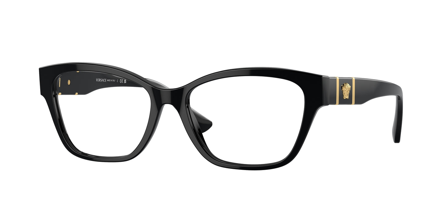 Versace VE3344 GB1 54mm Eyeglasses Black / Clear Demo Lens