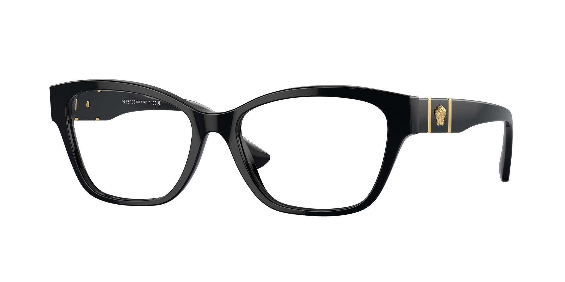 Versace VE3344 GB1 54mm Eyeglasses Black / Clear Demo Lens