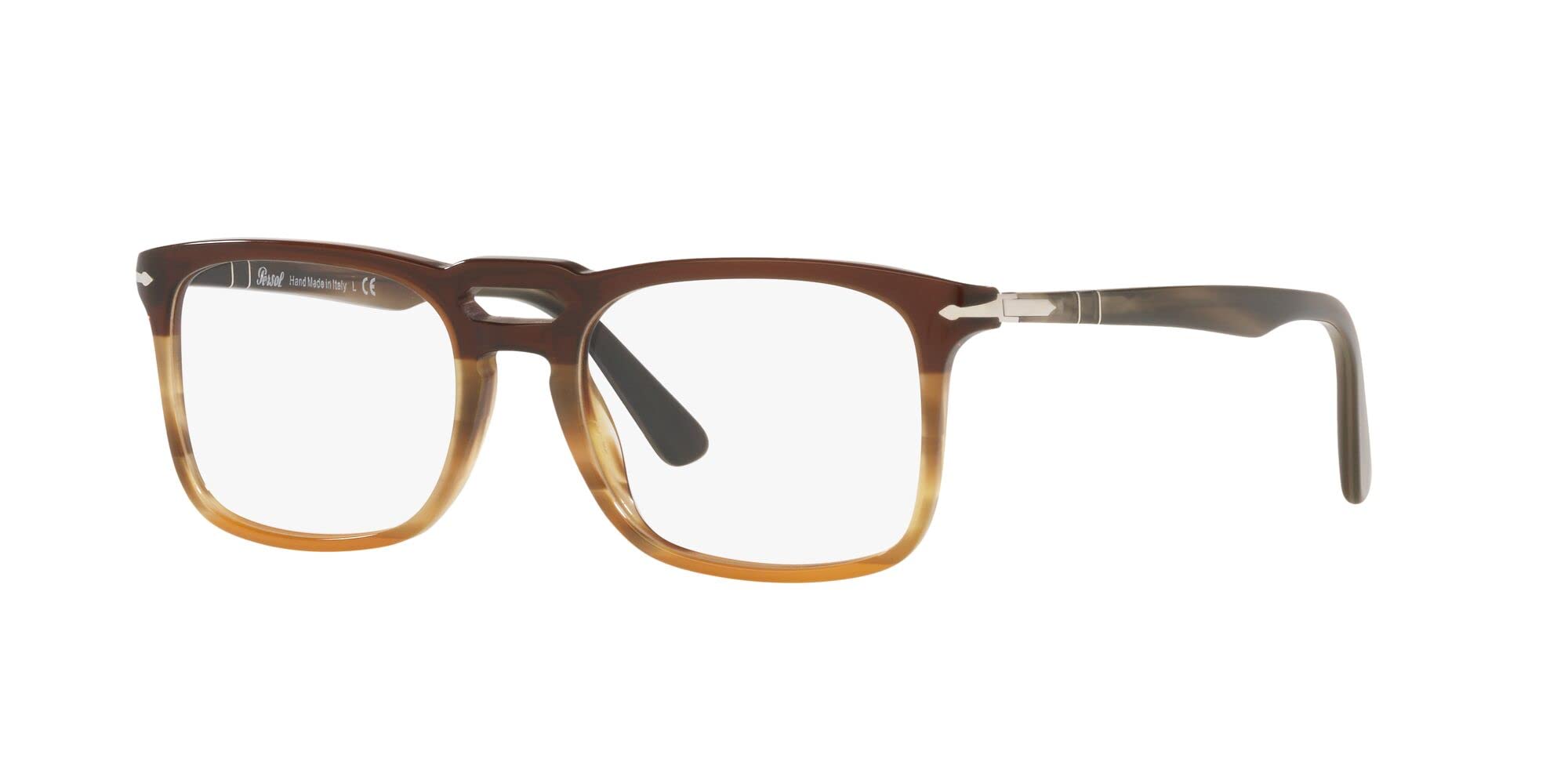 Persol Eyeglasses PO3277V 1136 52mm Black stripped brown / Demo Lens