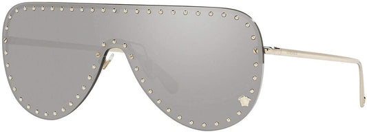 Versace Sunglasses VE2230B 12526G 45mm Pale Gold / Light Grey Mirror Silver Lens